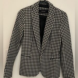 Zara blazer checkered black and white